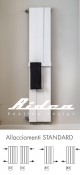 Piano Move Bath 1900x367 con barra portasciugamani, bianco sablè RAL 9016, 3 elementi